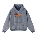 Salamander Zipper Hoodie - navy