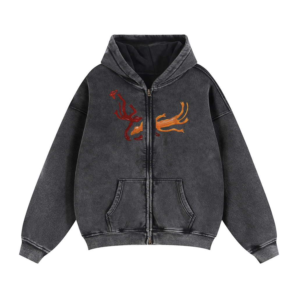 Salamander Zipper Hoodie 01
